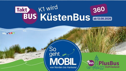 Neuer TaktBus in OstFriesland: KüstenBus 30 von Norden nach Harlesiel